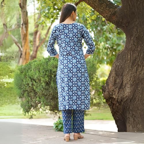 KDLP Women's 2-Piece Kurti & Pant Set – Ethnic Comfort Fit | Large - Image 2