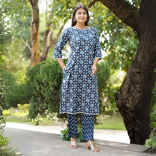 KDLP Women's 2-Piece Kurti & Pant Set – Ethnic Comfort Fit | Large - Image 4