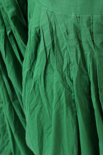 Yana Collection Women Free Size Full Cotton Plain Solid Patiala and Duptta Set (Dark Green Colour) - Image 2