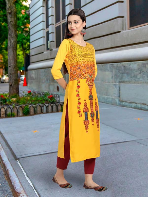 Pinkmint Women's Crepe Kurti for Women's ll Traditional Kurti for Women ll The Ultimate Kurti Collection (Pack of 5) - Image 5