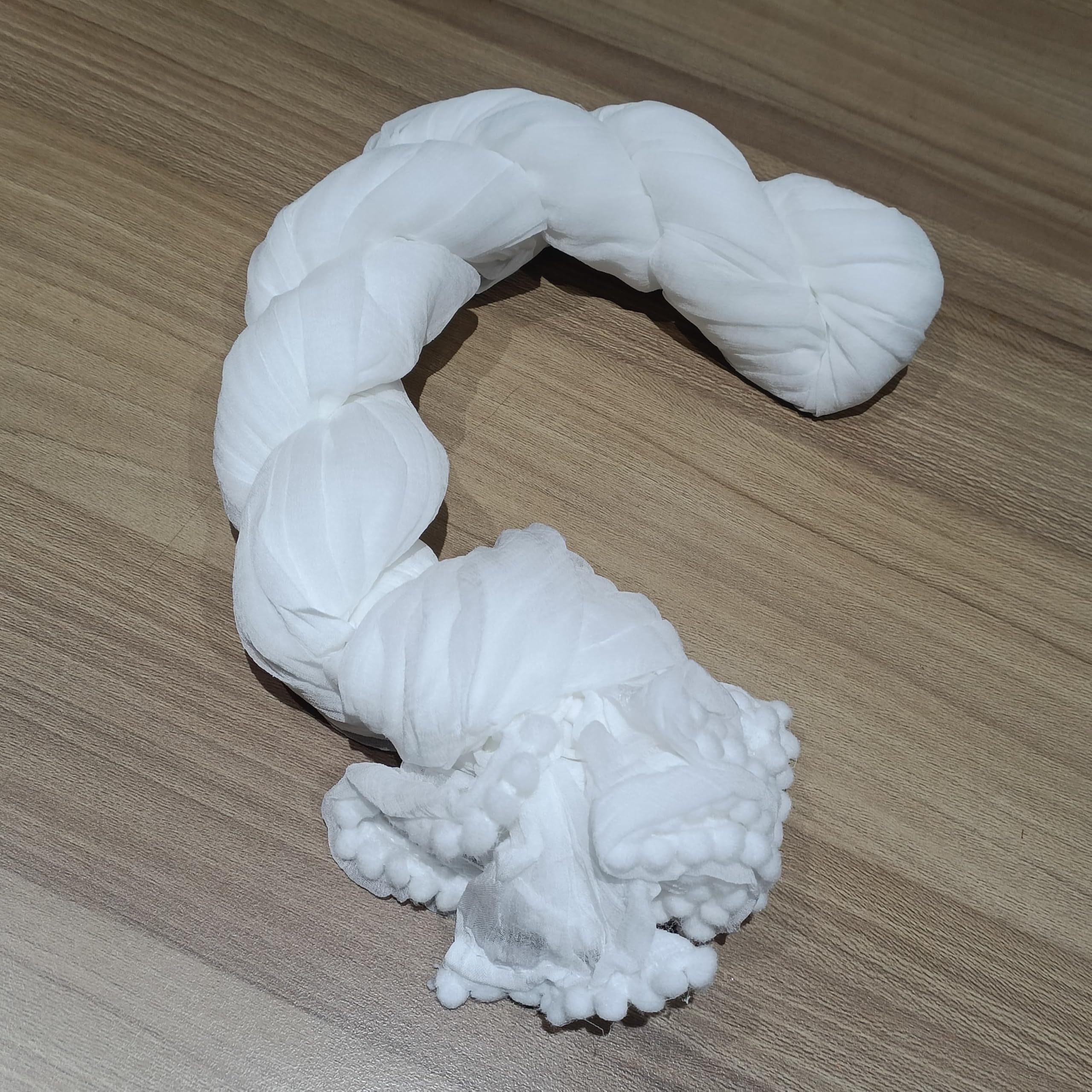 Women’s White Chiffon Dupatta – Lightweight & Soft Ethnic Shawl for Party, Wedding, Festival, and Casual Wear - Image 3