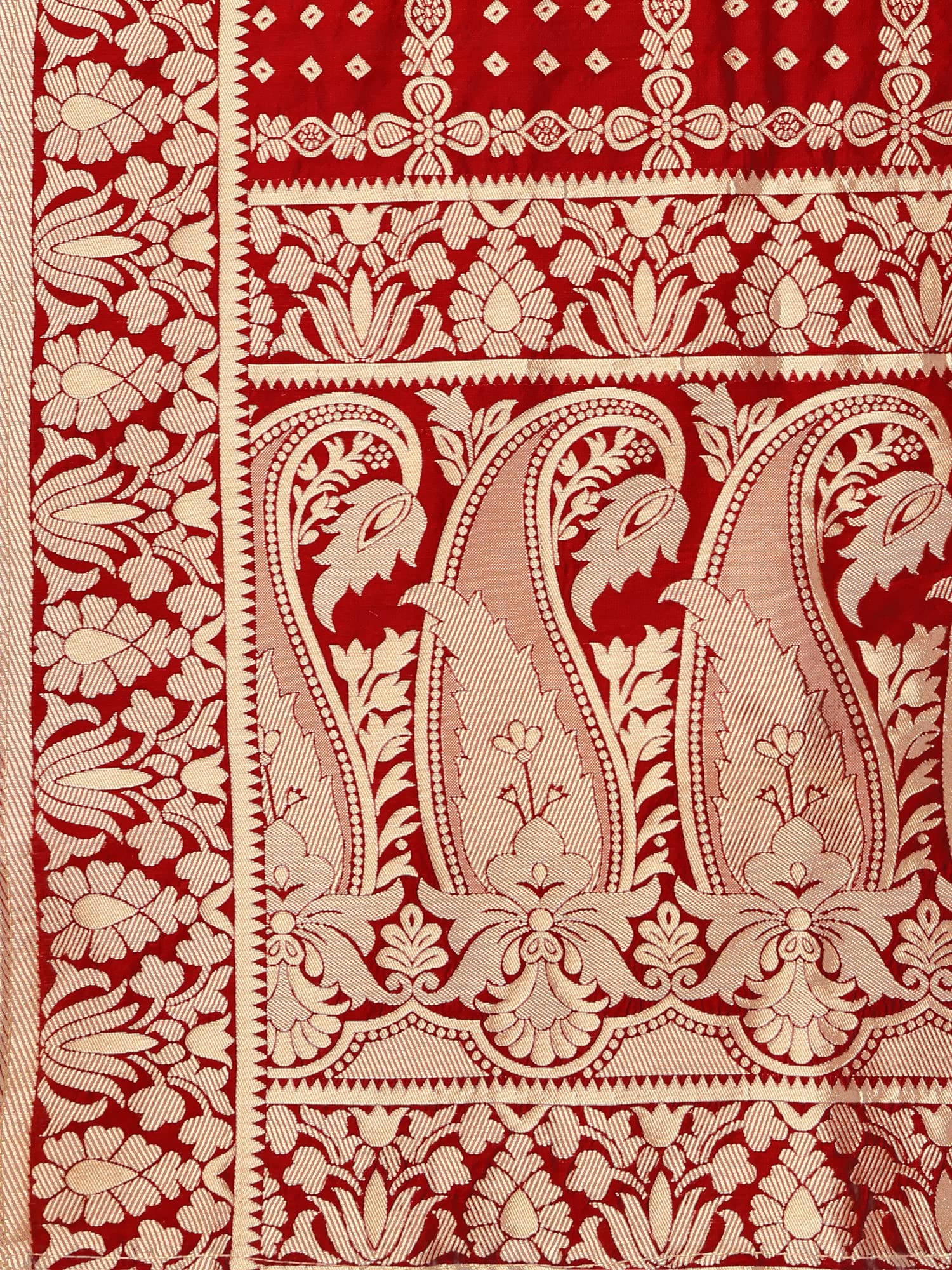 PURVAJA Women's Jacquard Semi-Stitched Lehenga choli (Kumbh-D-Green_Green_Free Size) - Image 2