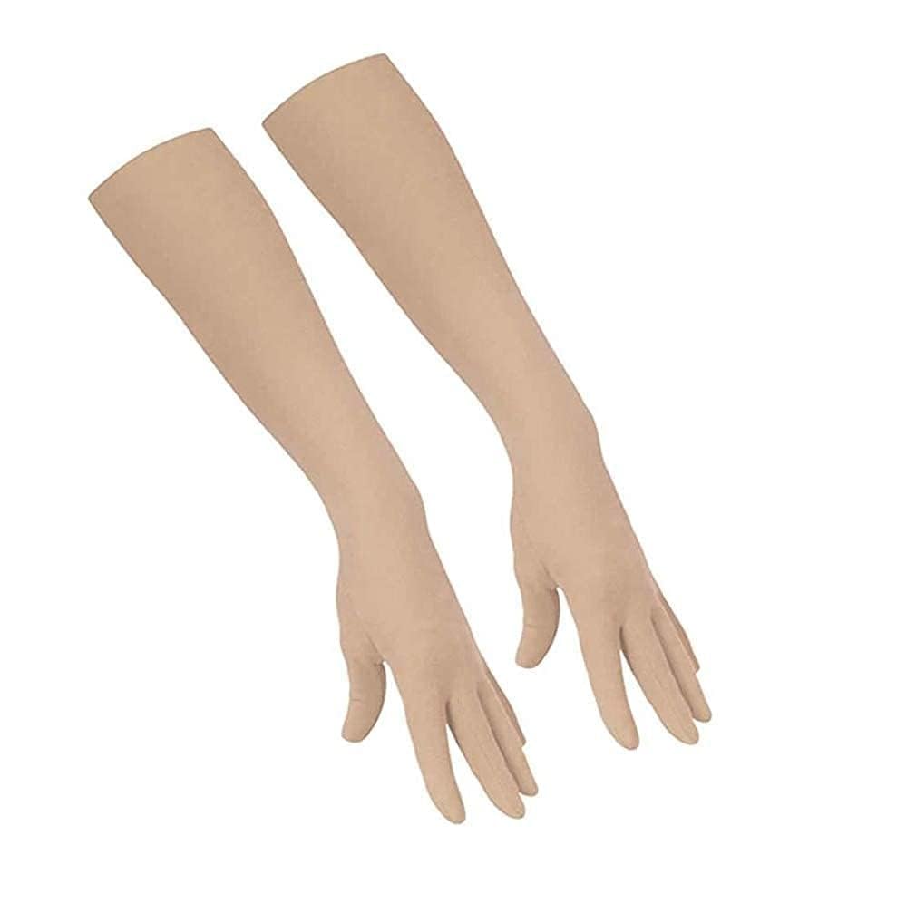 London Paree Women’s Cotton Full Arm Sun Protection Gloves – UV Protection, Anti-Tan Driving Gloves for Summer – Soft, Breathable Fabric (Free Size, Black)