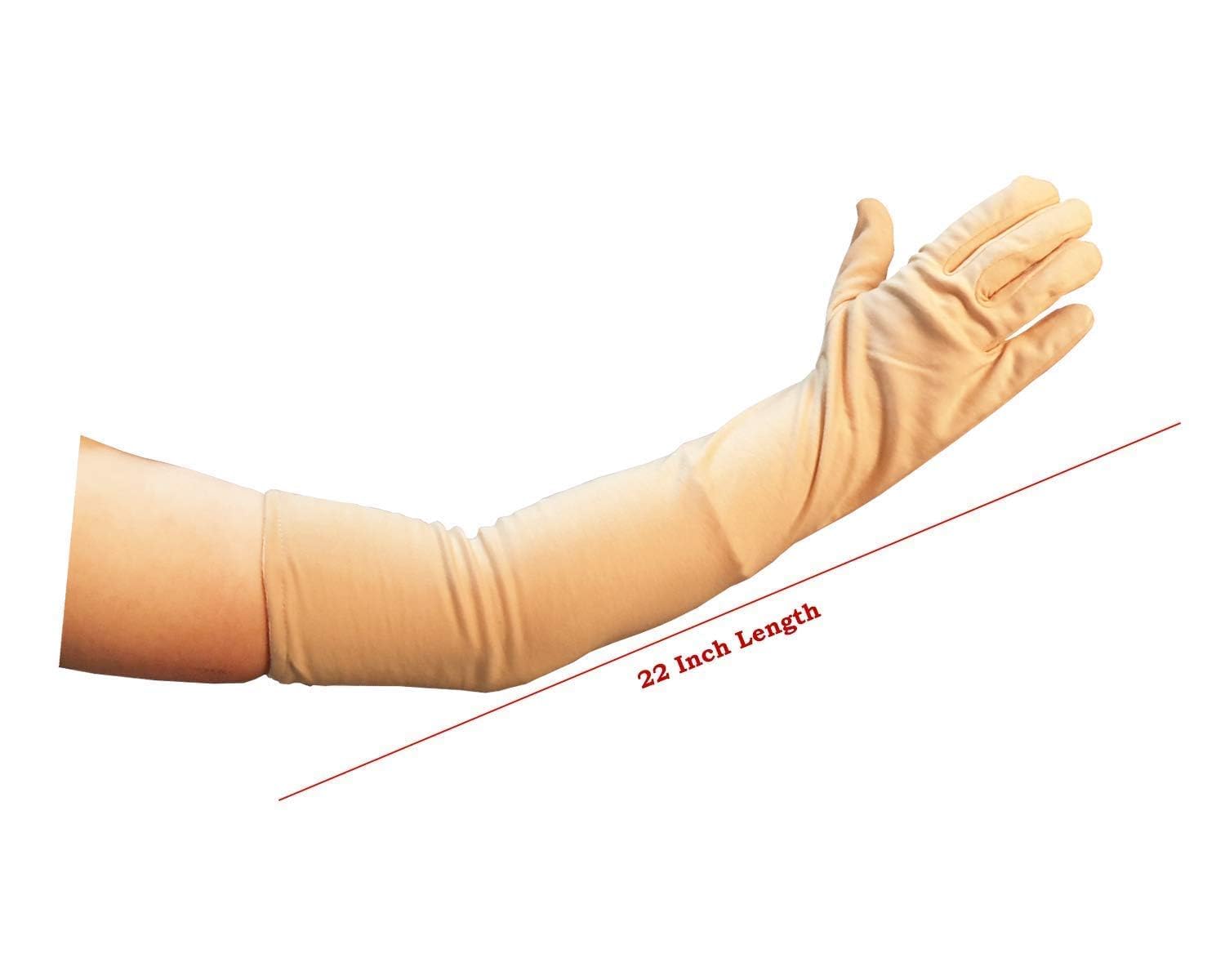 London Paree Women’s Cotton Full Arm Sun Protection Gloves – UV Protection, Anti-Tan Driving Gloves for Summer – Soft, Breathable Fabric (Free Size, Black) - Image 2