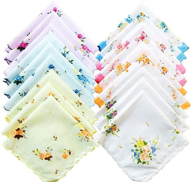 Girlyz Attire Women Soft Pocket Handkerchiefs Ladies Girls Rumal Hankies Floral Print Handkerchiefs (Print Design May Vary) (2) - Image 2