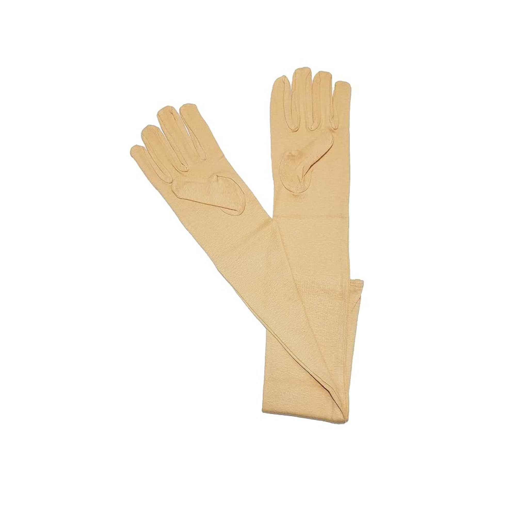 Women Cotton Full Hand Driving Gloves for Scooty & Bike Riding | UV Sun Protection Hand Gloves for Cycling, Hiking & Outdoor Activities | Dust, Pollution & Tanning Protection (Pack of 1) (Beige) - Image 5