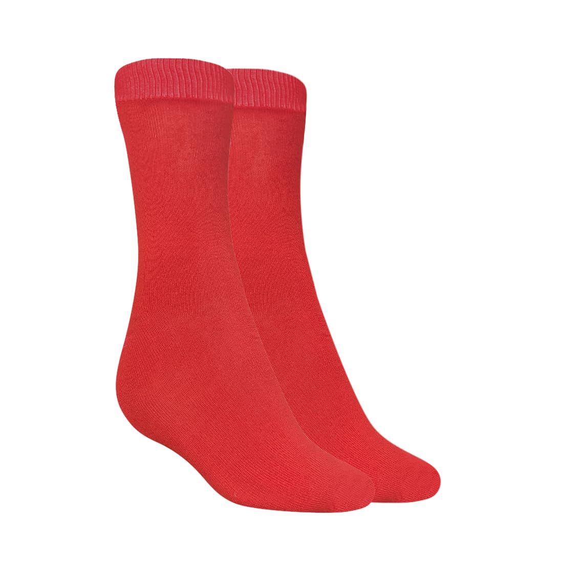 MUKHAKSH (Pack of 1 Pair Women Cotton Red Crew Calf Length Long Socks for Formal office Socks