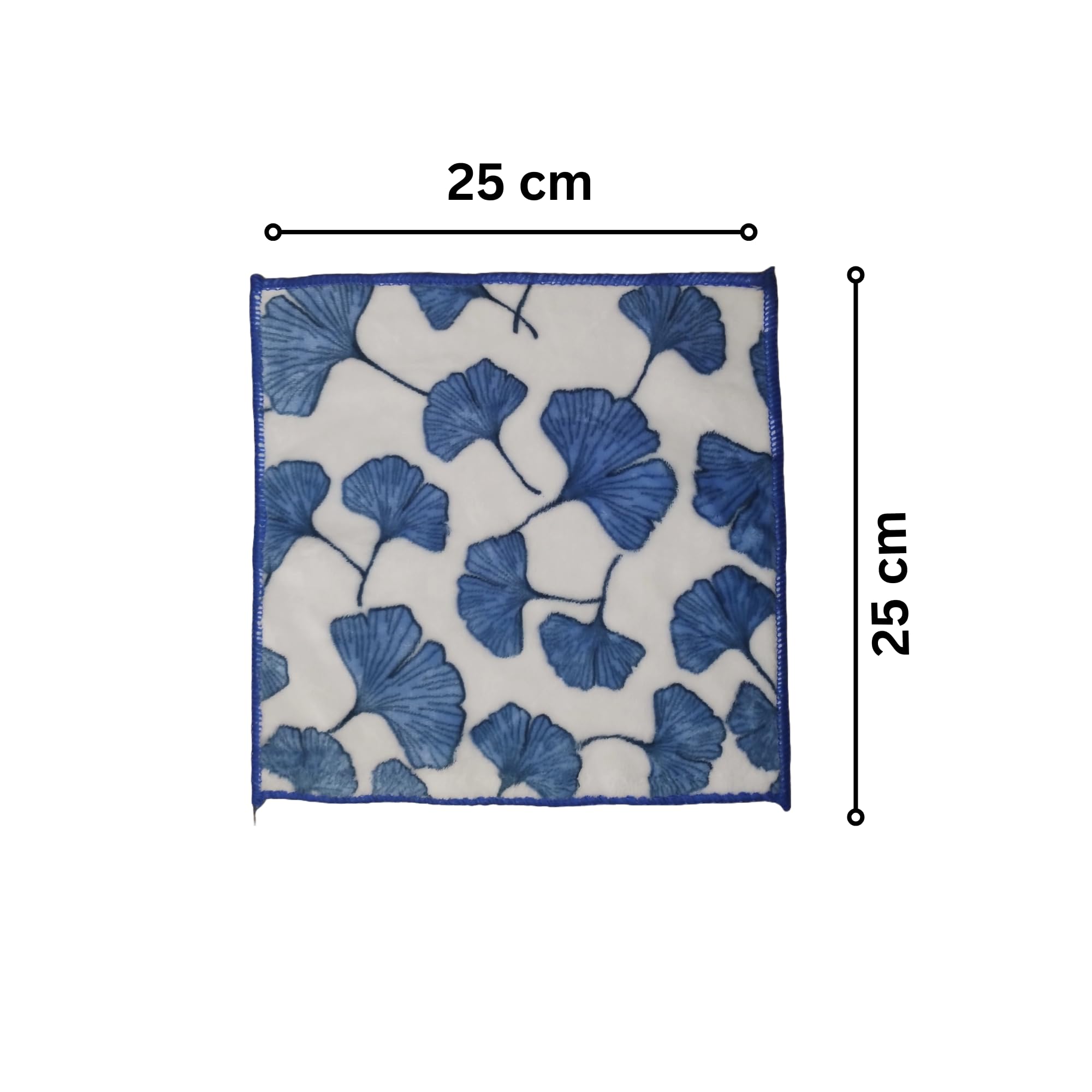 Microfiber Printed Women's & Kid's Handkerchief - Stylish Leaf Design Soft, Absorbent & Reusable Hanky for Women, Kids, & Newborn Babies | Daily Use Pocket Handkerchiefs Set of 3 (25x25 cm) - Image 2