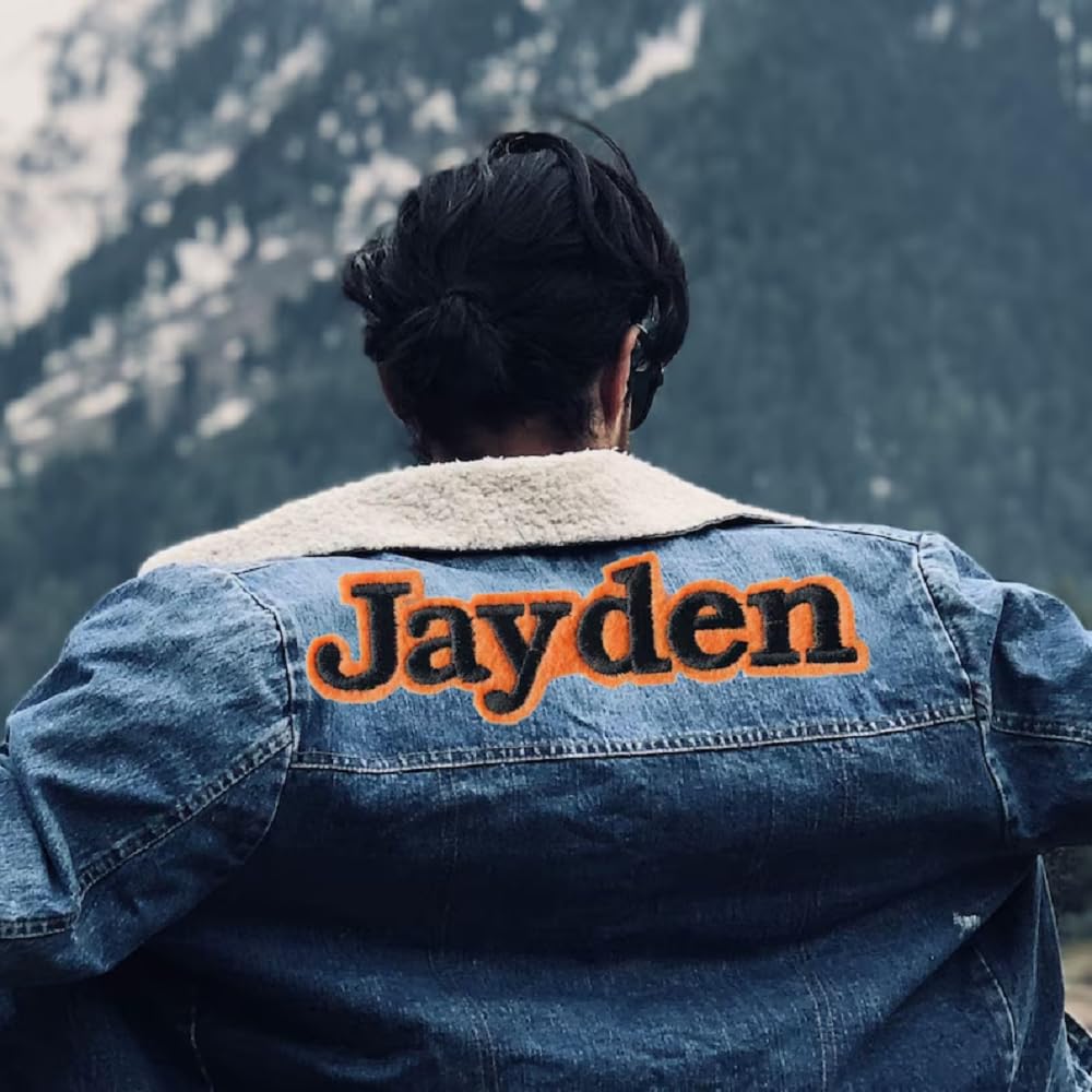 Embroidered Custom Name Tag, Embroidered Name, Alphabet Name Patches, Hoodies, Backpack, Applique for Clothes, Dress, Hat, Socks, Jeans, Personalized Text Patch - Image 2