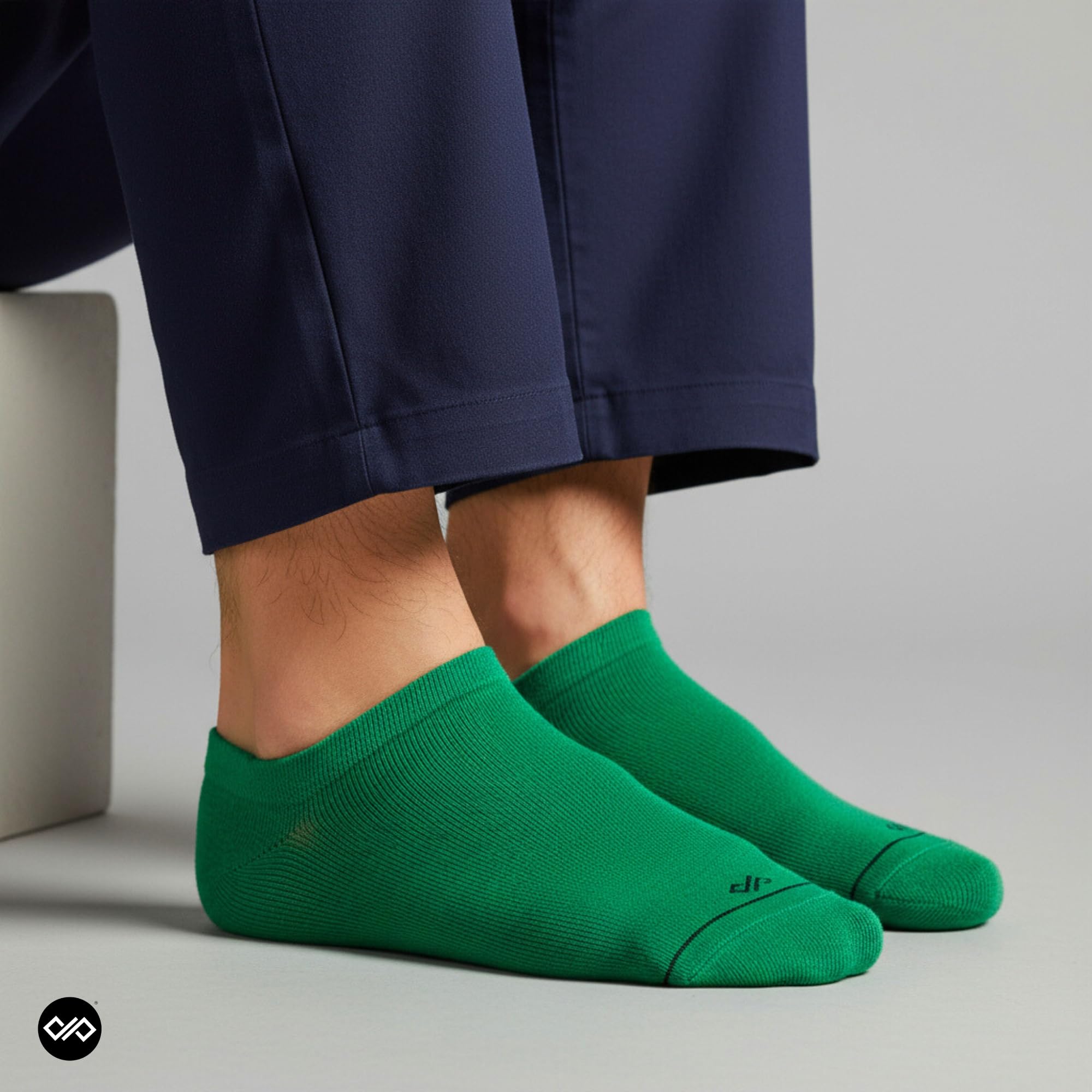 DYNAMOCKS Men's and Women's Combed Cotton Ankle Length Socks (Pack of 1) (Multicolour, Free Size) (C-Cut - Green) - Image 8