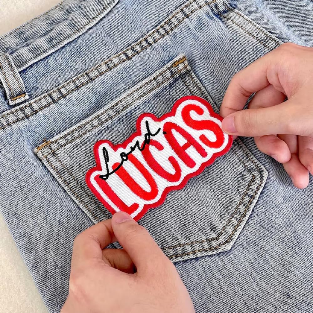 Embroidered Custom Name Tag, Embroidered Name, Alphabet Name Patches, Hoodies, Backpack, Applique for Clothes, Dress, Hat, Socks, Jeans, Personalized Text Patch - Image 5