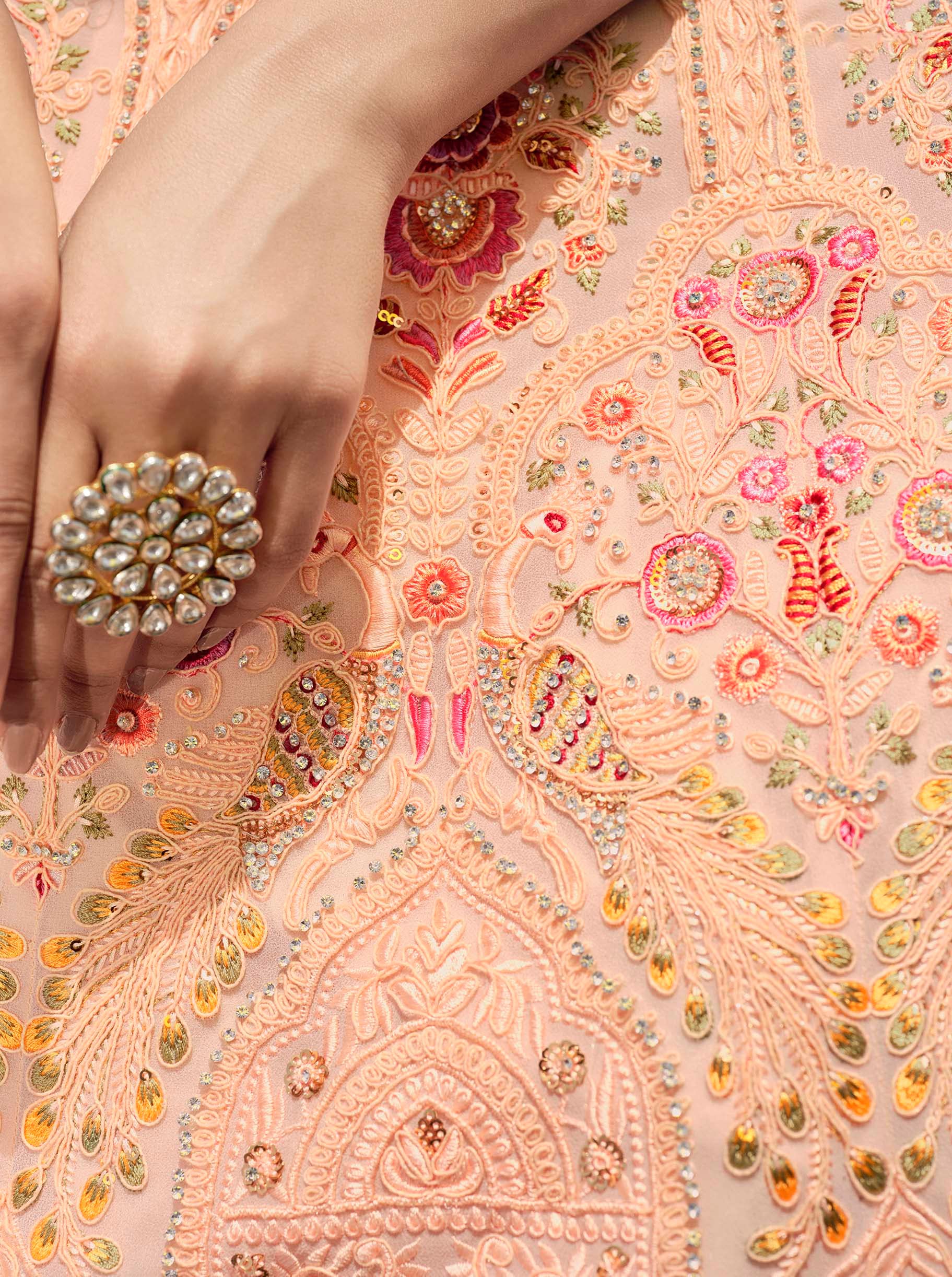 FUSIONIC Dazzling Pink Color Zari Resham and Dori Work Lehenga Choli For Women - Image 3