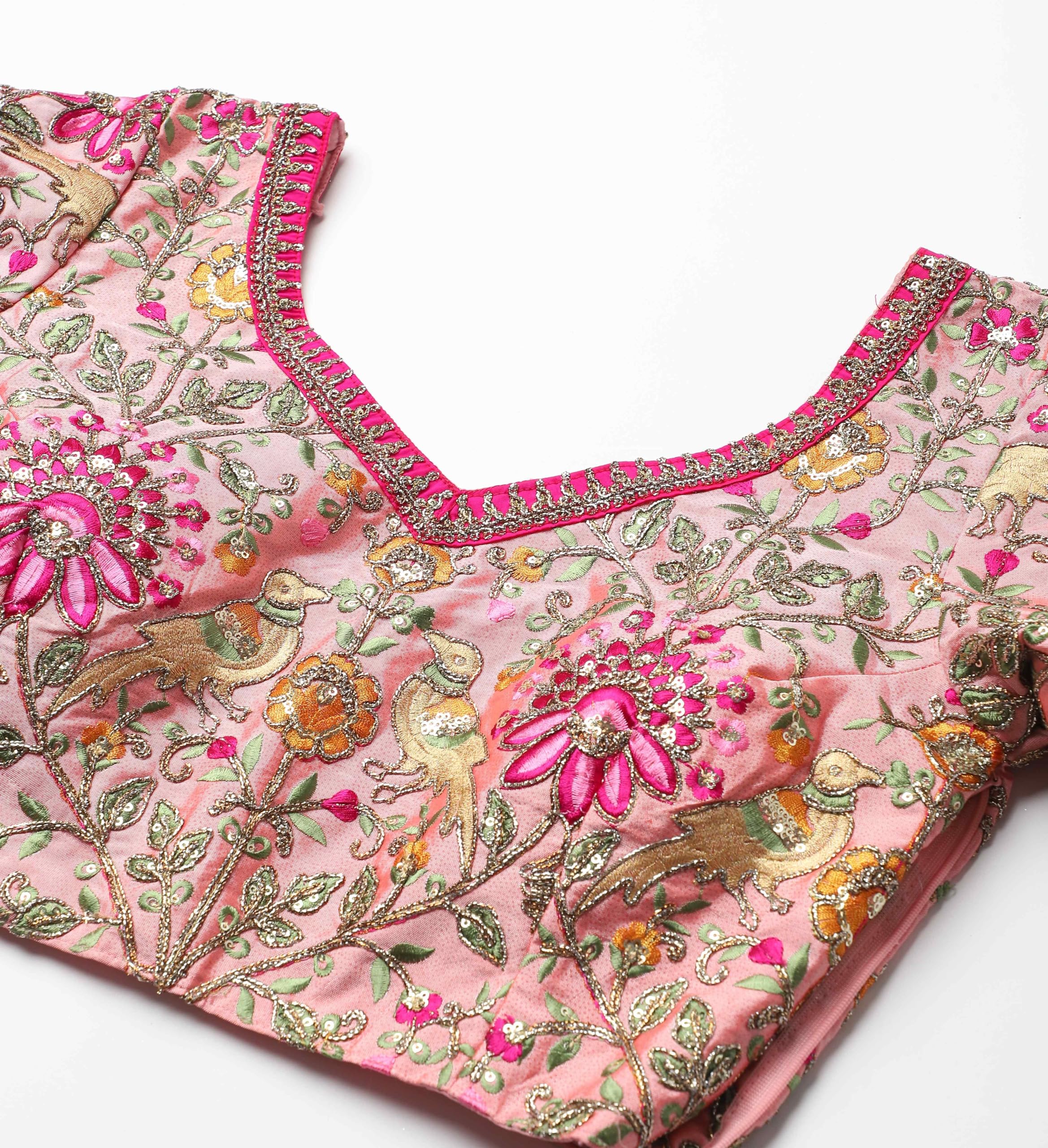 AG Clothing Women's Silk Semi Stitched Lehenga Choli With Dupatta | Heavy Embroidery Pattern | Traditional, Wedding, Ethnic Wear Lehenga (ZC-m7108-Pink) - Image 3