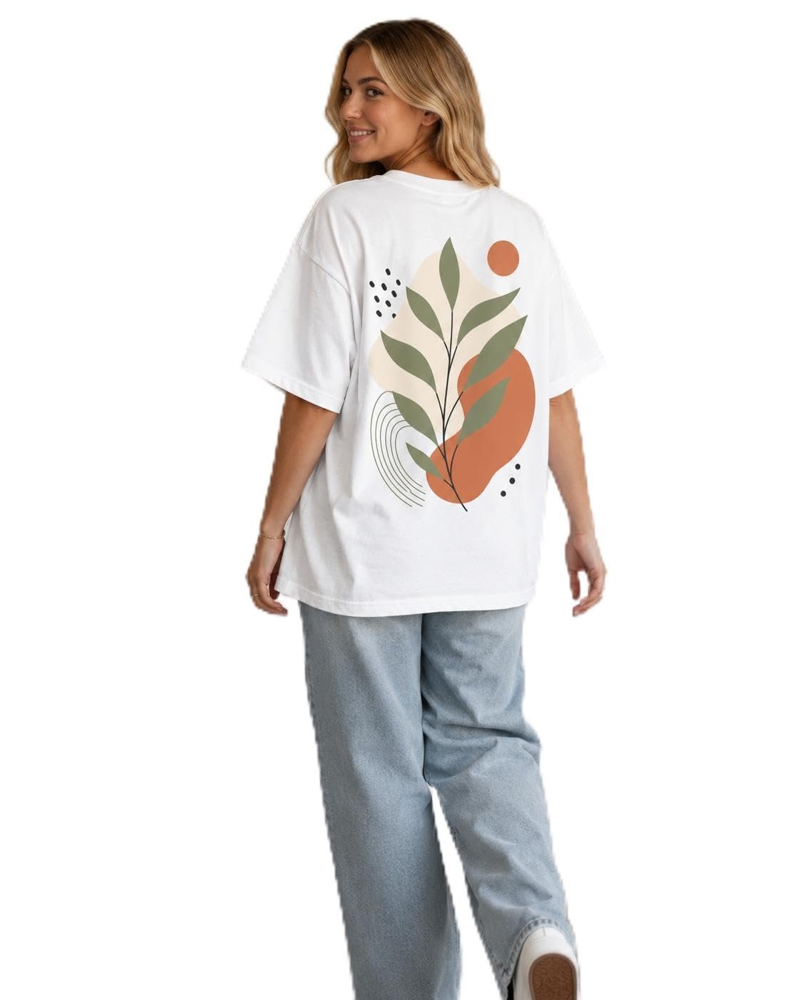 Ripper Babes Botanical Aura Babe Oversized T-Shirt Navy Blue