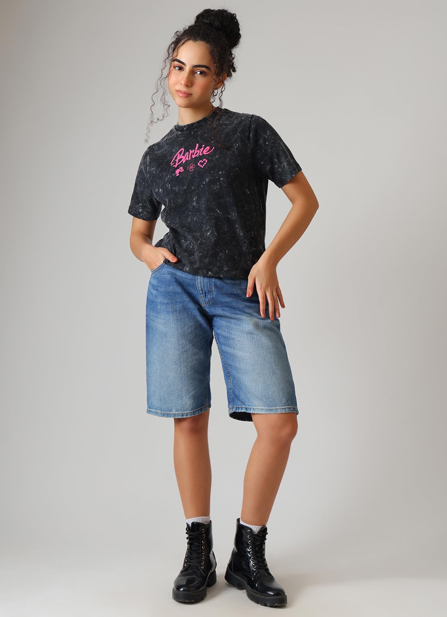 Free Authority Official Barbie The Original Fashion Icon Graphic Printed Women’s Relaxed Fit T-Shirt | Pure Cotton Casual Round Neck Half Sleeves Stylish Tee - Image 5