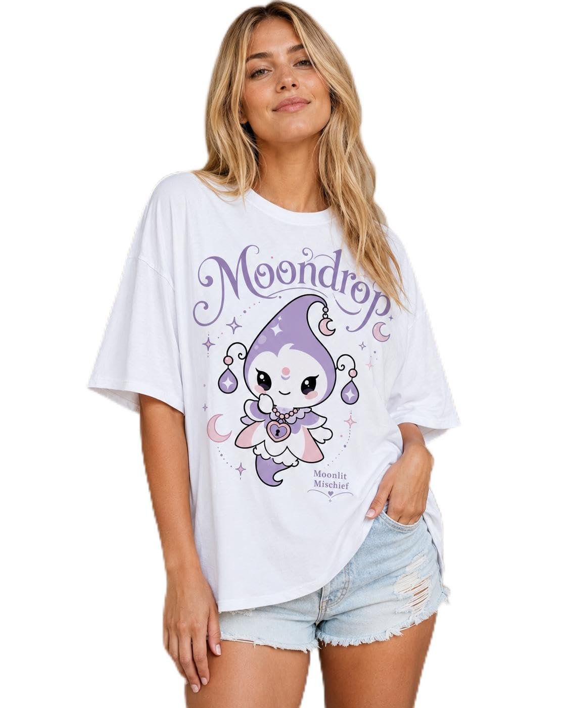 Ripper Babes Moondrop Moonlit Mischief Babe Oversized T-Shirt Lavender