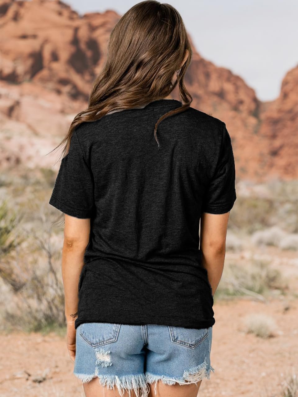Vintage Texas T Shirt 1845 Womens Summer Short Sleeve Graphic Tees, F-black, Small - Image 4