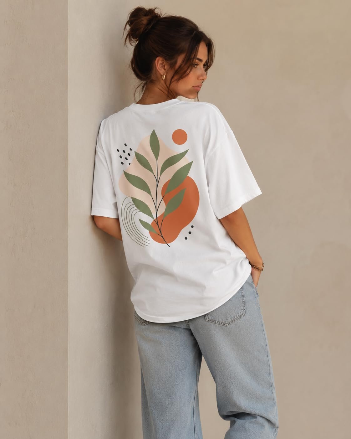 Ripper Babes Botanical Aura Babe Oversized T-Shirt Navy Blue - Image 2