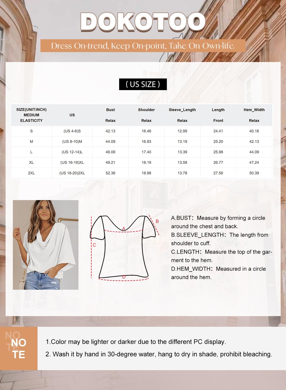 Womens Blouses and Tops Short Sleeve Chiffon Shirts and Tops, Apricot, Medium - Image 7