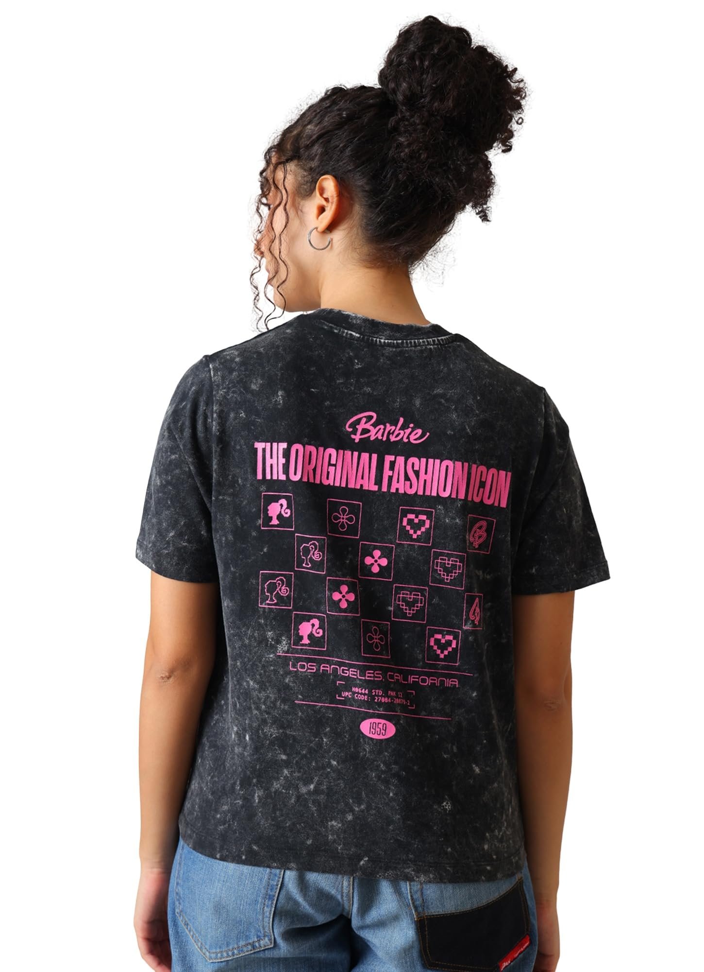 Free Authority Official Barbie The Original Fashion Icon Graphic Printed Women’s Relaxed Fit T-Shirt | Pure Cotton Casual Round Neck Half Sleeves Stylish Tee