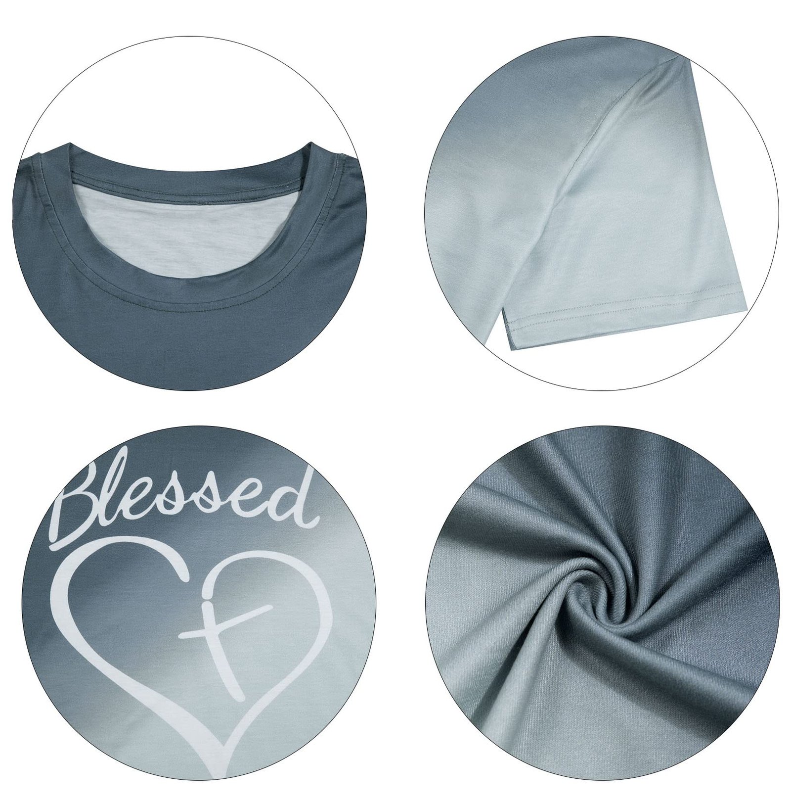 Womens Christian Shirts Faith Religious Gift Tshirt Casual Christians Inspirational Short Sleeve Tops, As Shown, Large - Image 5