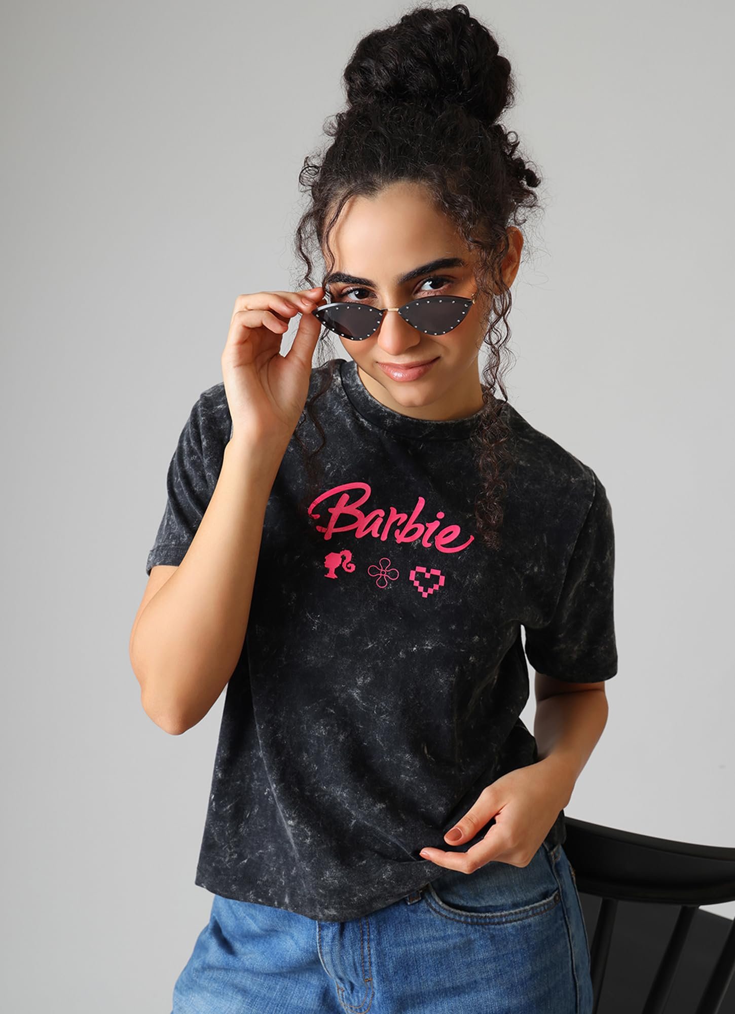 Free Authority Official Barbie The Original Fashion Icon Graphic Printed Women’s Relaxed Fit T-Shirt | Pure Cotton Casual Round Neck Half Sleeves Stylish Tee - Image 7
