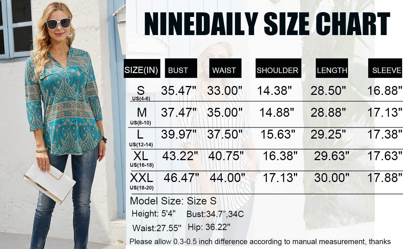 Tunic Tops for Leggings for Women, Summer Shorts Sleeve Blouse Fashion 2020 Casual Business Clothing Going Out Elegant Outfits Chiffon Peasant Shirts Ladies Aqua Beige Size XXL - Image 7