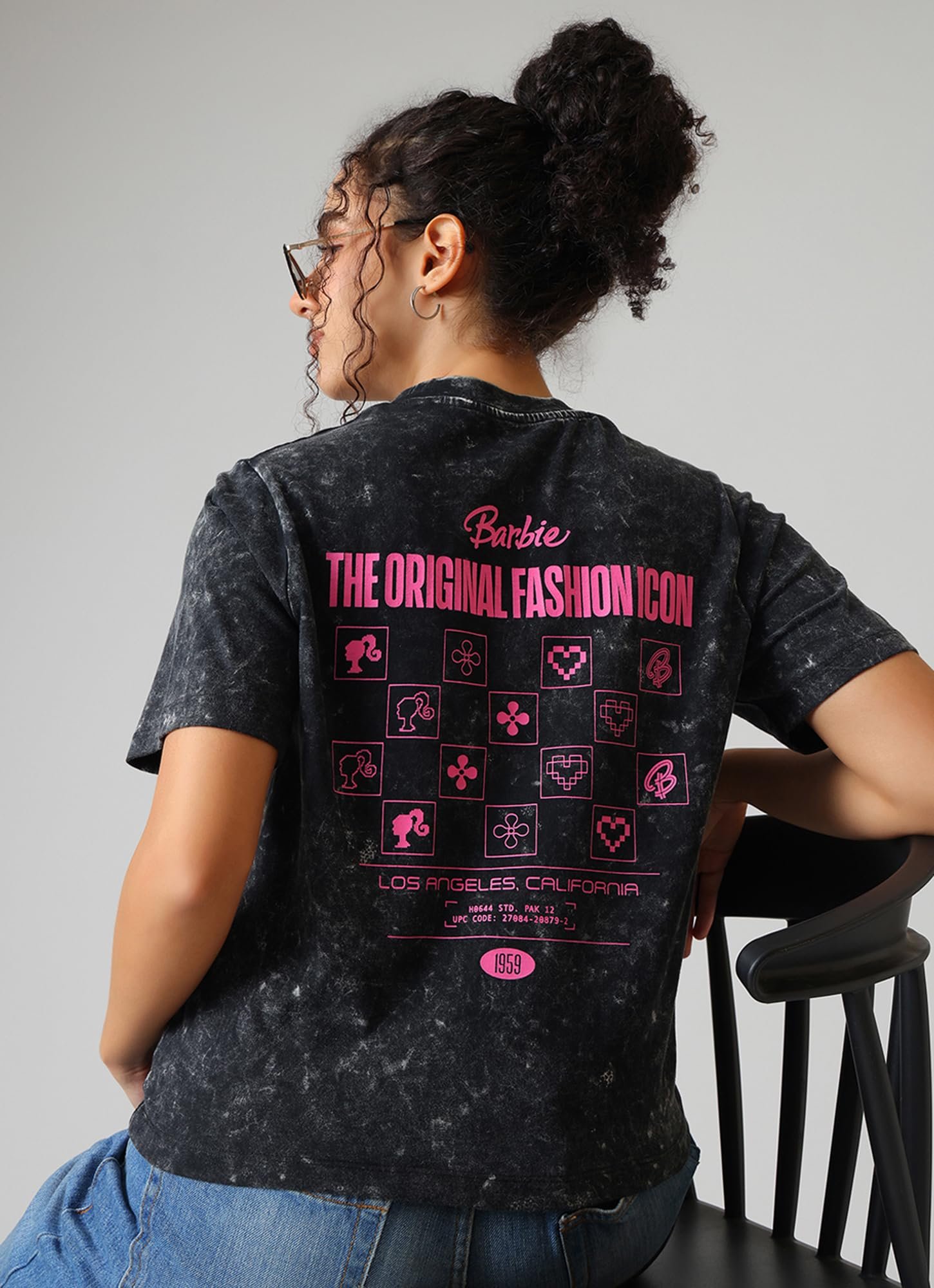 Free Authority Official Barbie The Original Fashion Icon Graphic Printed Women’s Relaxed Fit T-Shirt | Pure Cotton Casual Round Neck Half Sleeves Stylish Tee - Image 4