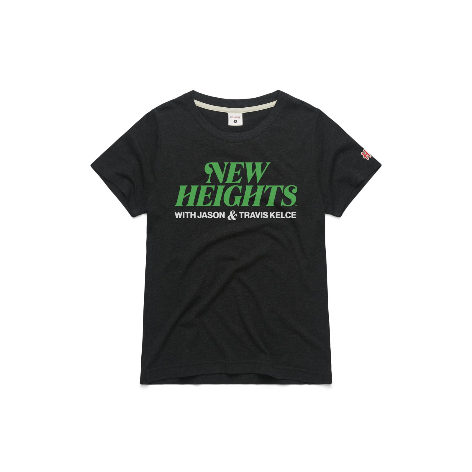 New Heights Women's Classic Logo T-Shirt, Charcoal, X-Large