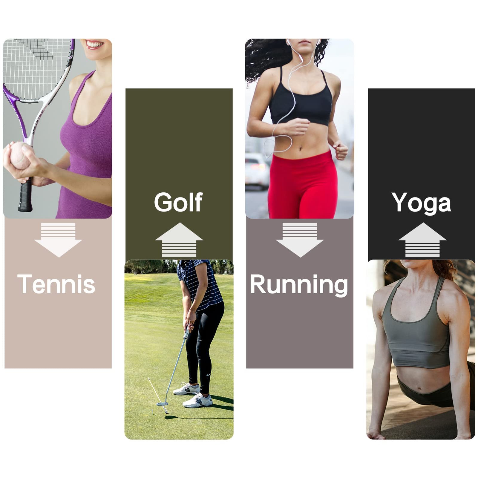 Decdeal Workout Shirts for Women Loose Quick Dry Stretch Long Sleeves Yoga T-Shirt Tops - Image 9