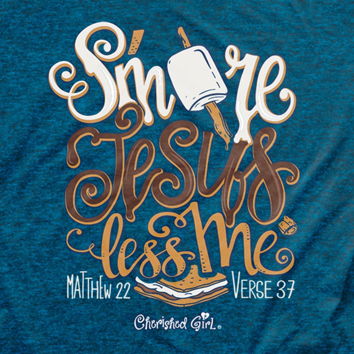 Cherished Girl Women's S'More Jesus T-Shirt -Antique Sapphire-MD - Image 3