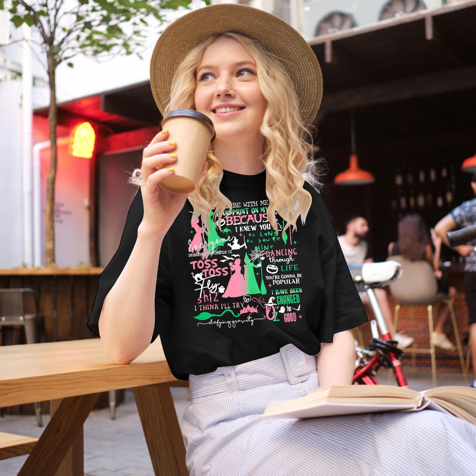 Musical Shirt for Women Witch T Shirt Changed for Good Tee Musical Short Sleeve Tee Tops, Black, X-Large - Image 3