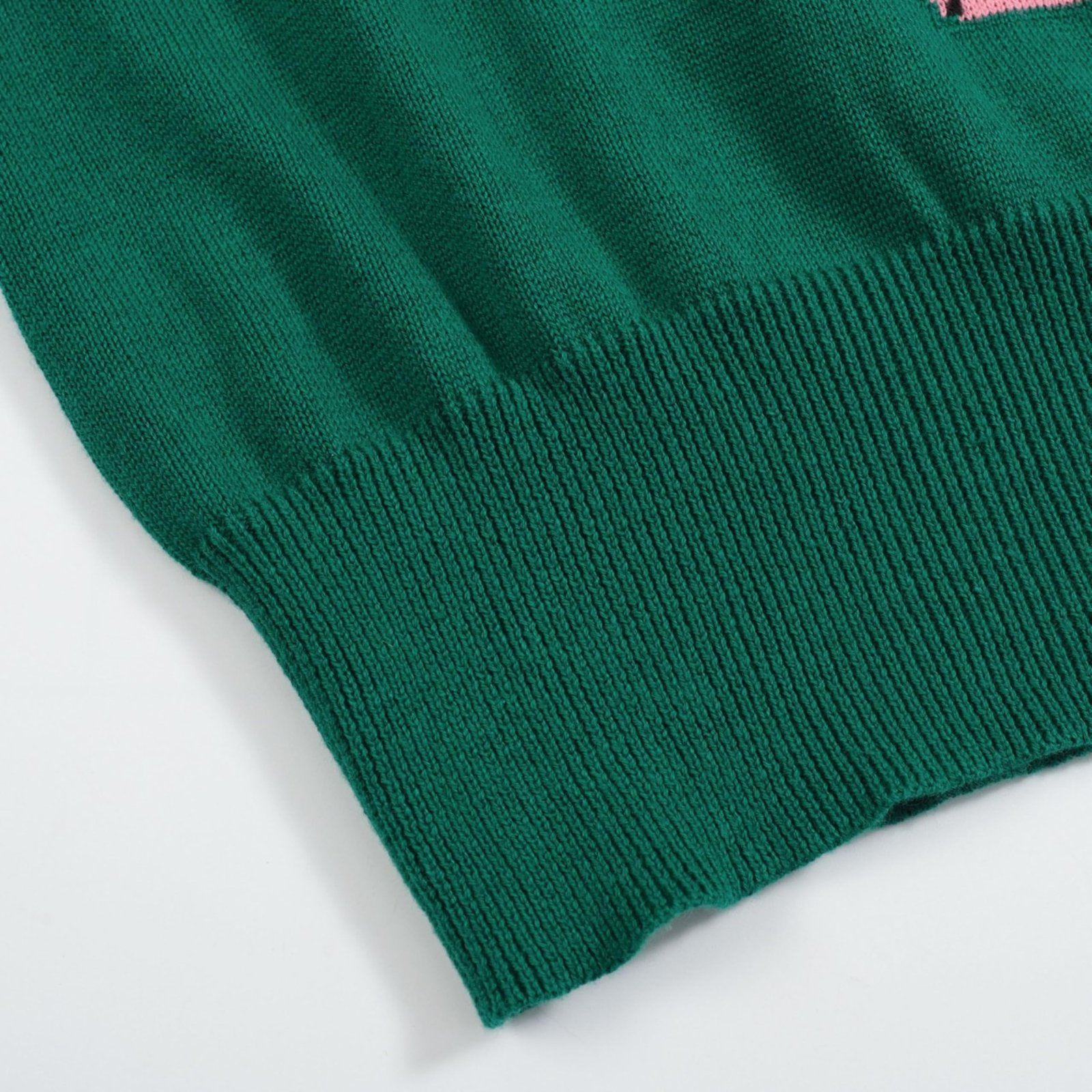 OXKNIT Women's Green Knitted T-Shirt, Retro Animal Pattern Crewneck Cotton Short Sleeve- Cropped Length, Green, X-Large - Image 5