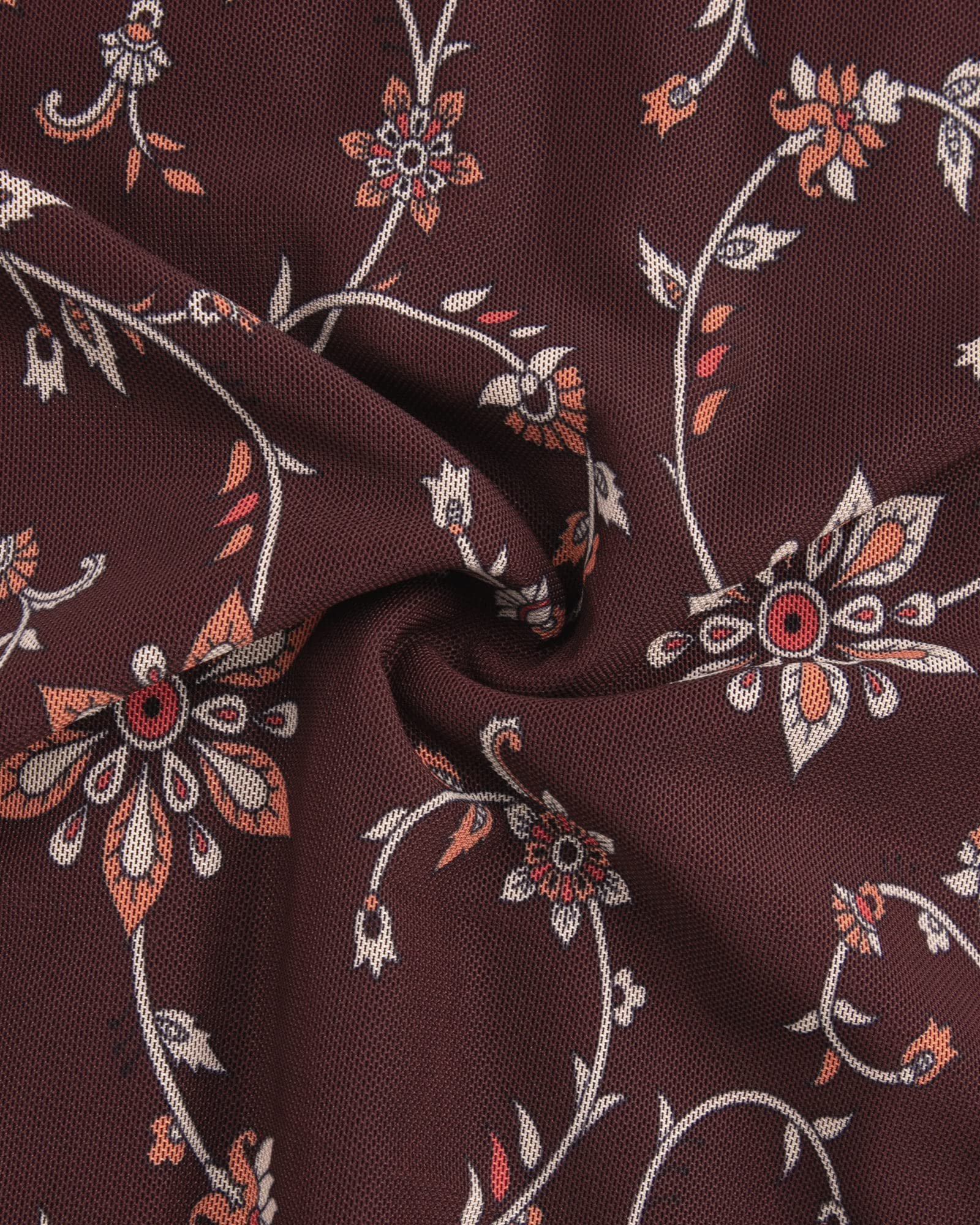 Women's 3/4 Sleeve Tunic Tops Casual Loose Fit Floral Blouses Mesh Pleated Layered Shirt, Dark Red, 3X-Large - Image 5